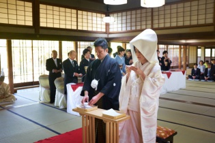 高松城 挙式＆栗林公園 披露宴　BSジャパン「結婚式、挙げてみませんか？」取材の様子