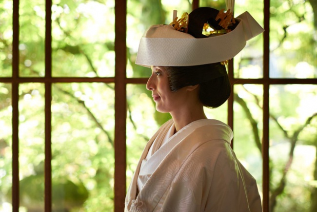 香川県高松市にある高松城で挙式／和装の花嫁
