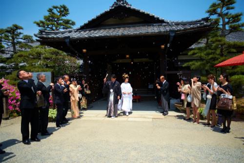 「披雲閣御殿」での結婚式