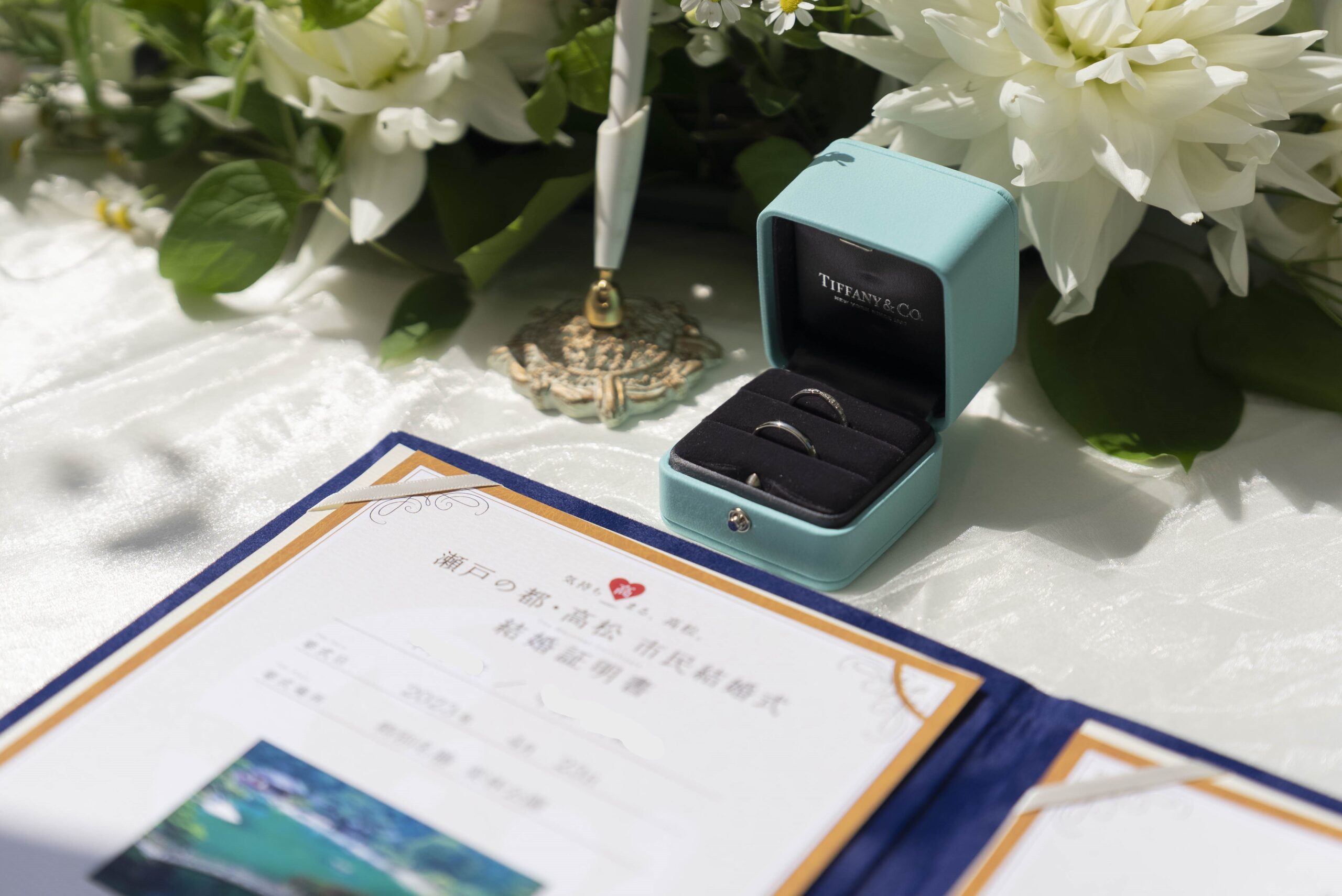 高松市栗林公園の結婚式 高松市民結婚式 結婚証明書 ガーデンウェディングができる。家族婚、家族だけの結婚式、少人数の結婚式 ガーデン人前式 ガーデンウェディング会場