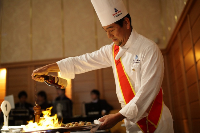 料理の演出をとりいれたパーティー