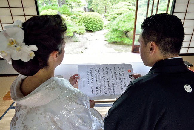 国際結婚式を日本で挙げる。国際結婚の準備、国際結婚の段取り
Japanese Wedding Ceremony,Kimono Wedding