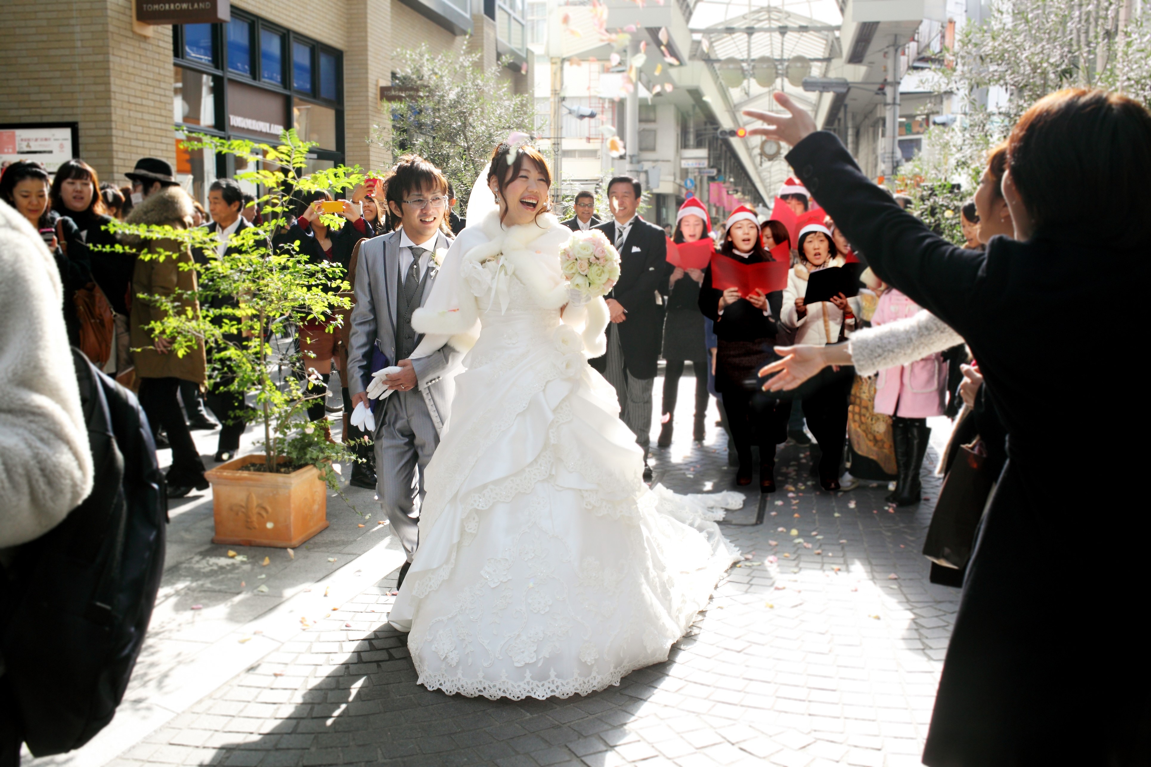 「ふるさとウエディング」「街婚」高松市丸亀町商店街での結婚式
