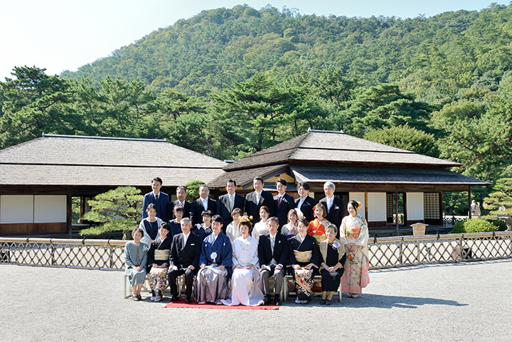 栗林公園　ご親族集合写真