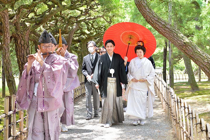 栗林公園　雅楽と花嫁行列